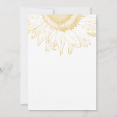 イエローサンフラワーグラフィック婚約パーティ 招待状 (裏面)