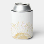 イエローサンフラワーグラフィック結婚式の引き出物 缶クーラー (缶裏面)