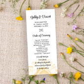 イエローサンフラワーグラフィック結婚式 プログラム