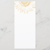 イエローサンフラワーグラフィック結婚式 プログラム (裏面)