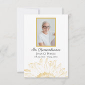 イエローサンフラワーグラフィック葬儀悔やみや弔慰 サンキューカード (正面)