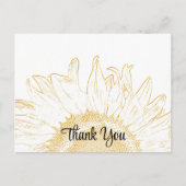 イエローサンフラワーグラフィック ポストカード (正面)