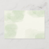 イエローサンフラワーグリーンユーカリ結婚の詳細 エンクロージャーカード (裏面)