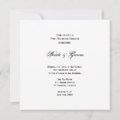 イエローサンフラワーコーナーポスト結婚ズブランチ 招待状 (裏面)