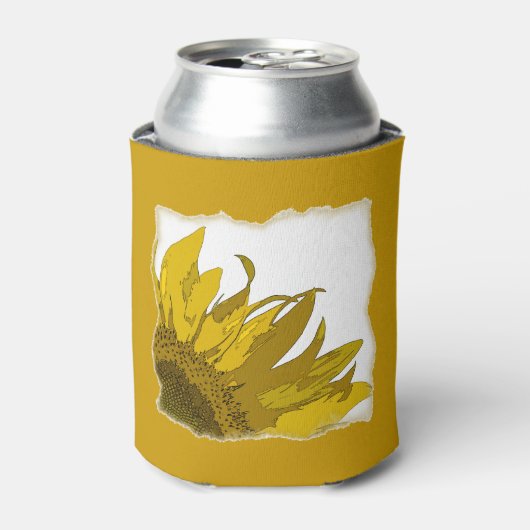 イエローサンフラワーコーナー結婚式の引き出物 缶クーラー (缶正面)