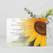 イエローサンフラワーサマーブライダルシャワー招待状 招待状 (スタンド正面)