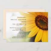 イエローサンフラワーサマーブライダルシャワー招待状 招待状 (正面/裏面)
