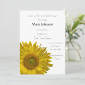イエローサンフラワーサマーブライダルシャワー 招待状 (スタンド正面)