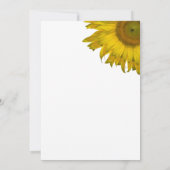 イエローサンフラワーサマーブライダルシャワー 招待状 (裏面)