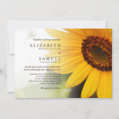イエローサンフラワーサマー結婚式招待状 招待状 (正面)