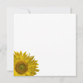 イエローサンフラワーストライプズ結婚リハーサルディナー 招待状 (裏面)