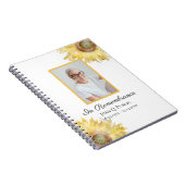 イエローサンフラワーズお祝い・オブ・ライフ・葬儀 ノートブック (右側)