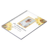 イエローサンフラワーズお祝い・オブ・ライフ・葬儀 ノートブック (左側)