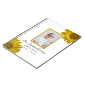 イエローサンフラワーズお祝い・オブ・ライフ・葬儀 ノートブック (左側)