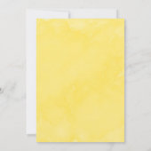 イエローサンフラワーズアイスクリームコーンブライダルシャワー 招待状 (裏面)