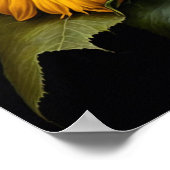 イエローサンフラワーズアートプリントポスター ポスター (角)