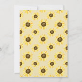 イエローサンフラワーズインメイソンジャールサマーベビーブランチ 招待状 (裏面)