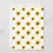 イエローサンフラワーズインメイソンジャー婚約パーティ 招待状 (裏面)