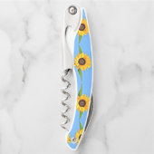 イエローサンフラワーズウェイターコルク栓抜 ソムリエナイフ (正面)