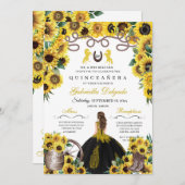 イエローサンフラワーズウエスタンチャロキンセアニェラ 招待状 (正面/裏面)