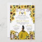 イエローサンフラワーズウエスタンチャロキンセアニェラ 招待状 (正面)