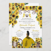 イエローサンフラワーズウエスタンチャロキンセアニェラ 招待状 (正面/裏面)