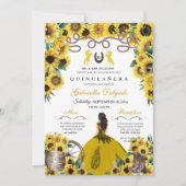 イエローサンフラワーズウエスタンチャロキンセアニェラ 招待状 (正面)