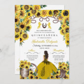 イエローサンフラワーズウエスタンチャロキンセアニェラ 招待状 (正面/裏面)