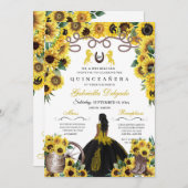 イエローサンフラワーズウエスタンチャロキンセアニェラ 招待状 (正面/裏面)