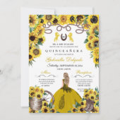 イエローサンフラワーズウエスタンチャロキンセアニェラ 招待状 (正面)