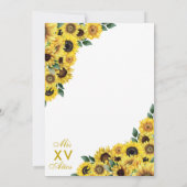 イエローサンフラワーズウエスタンチャロキンセアニェラ 招待状 (裏面)