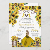 イエローサンフラワーズウエスタンチャロキンセアニェラ 招待状 (正面/裏面)