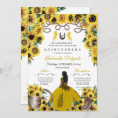 イエローサンフラワーズウエスタンチャロキンセアニェラ 招待状 (正面/裏面)
