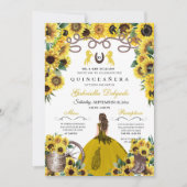 イエローサンフラワーズウエスタンチャロキンセアニェラ 招待状 (正面)