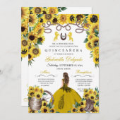 イエローサンフラワーズウエスタンチャロキンセアニェラ 招待状 (正面/裏面)