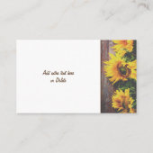 イエローサンフラワーズオンバーンウッドカ素朴ウン 名刺 (裏面)