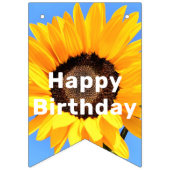 イエローサンフラワーズオンブルースカイ – ハッピーバースデー バンティングフラッグ (第1の旗)