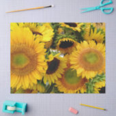 イエローサンフラワーズサマーティッシュペーパーラップ 薄葉紙 (クラフト)