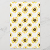 イエローサンフラワーズジャーブライダルルンチョン招待状 (裏面)