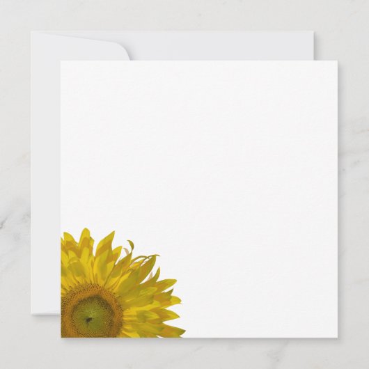 イエローサンフラワーズスウィート16誕生日パーティー 招待状 (裏面)