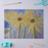 イエローサンフラワーズティッシュペーパー 薄葉紙 (クラフト)