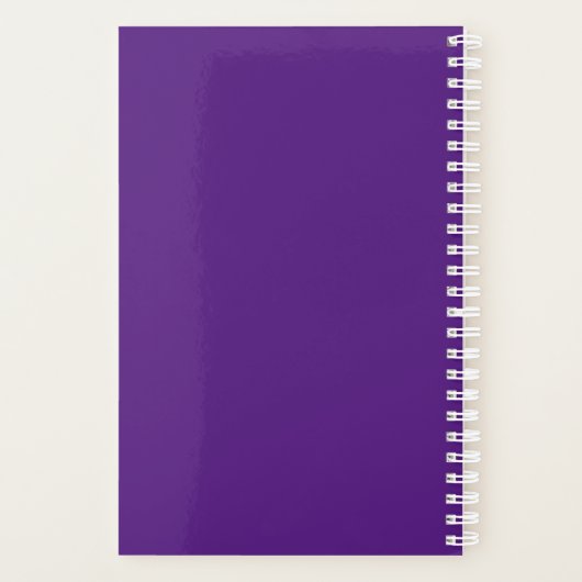 イエローサンフラワーズトレンディーパープルフローラ プランナー手帳 (裏面)