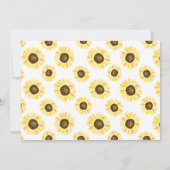 イエローサンフラワーズバースデーパーティー付きメイソンジャー 招待状 (裏面)