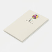 イエローサンフラワーズピンクパープルフローラメイスンジャー ポストイット (アングル)