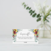 イエローサンフラワーズフローラおむつラッフルスクリプト文字 エンクロージャーカード (スタンド正面)