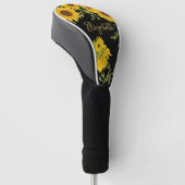 イエローサンフラワーズフローラ名前をカスタムするレディース ゴルフヘッドカバー (アングル)