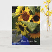 イエローサンフラワーズマザーズデイカード カード (黄色い花)