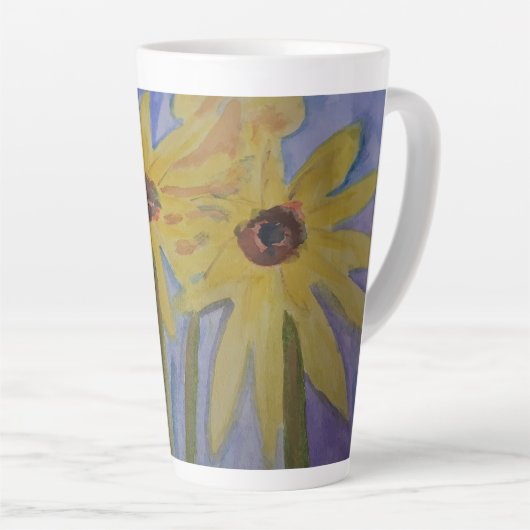 イエローサンフラワーズラテマグ カフェラテマグ (右アングル)