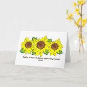 イエローサンフラワーズリージョイ誕生日 カード (黄色い花)