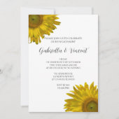 イエローサンフラワーズ婚約パーティ 招待状 (正面)